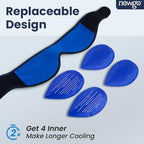 NEWGO Wisdom Teeth Ice Pack Head Wrap for Face Oral Surgery, FSA Eligible, Jaw Ice Pack for Face with 4 Hot Cold Gel Pack for TMJ, Tooth Extraction, Tonsillectomy Recovery