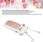 Electric Facial Hair Remover Wire, Replacement Cotton Thread for Epilator Hair Removal, for Electric Facial Threading Hair Removal for Women Body Hair Removal Device