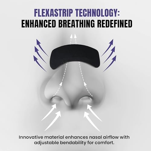 Nasal Strips for Breathing - 30 Nose Breathing Strips for Enhanced Oxygen Intake - Strong Adhesive Nasal Strips for Snoring - Breathing Nose Strips - 1 Month Supply - Nose Strips for Breathing
