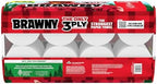 Brawny Tear-A-Square 3-Ply Paper Towels, 8 Triple Rolls = 24 Regular Rolls, Strong, Absorbent, and Durable with 3 Sheet Sizes (Quarter, Half, Full)