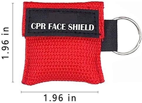 CPR Face Shield Mask Keychain Keying Emergency Kit CPR Face Shields Pocket Mask for First Aid or CPR