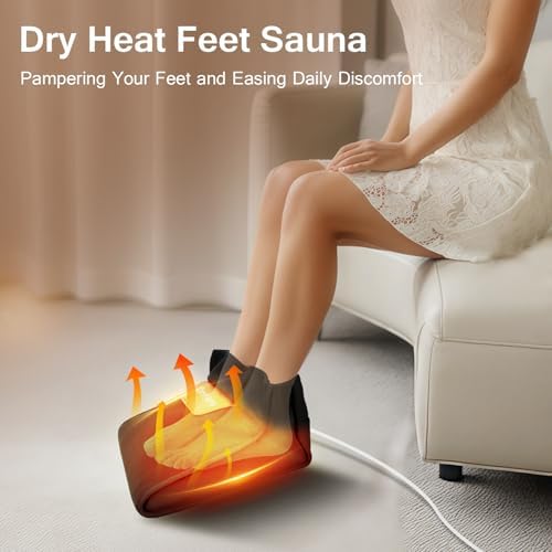 Comfytemp Electric Heated Foot Warmer for Men and Women, 3D Foot Heating Pad for Cold Feet & Ankles Comfort, Dry Heat Feet Sanua Under Desk Warmer 45 Min Auto Shut Off with 3 Heat, Office Home Winter
