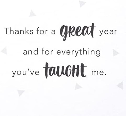 American Greetings Thank You Card for Teacher (A Great Year)