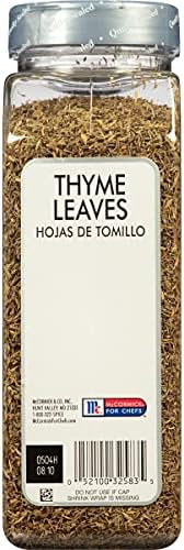 McCormick Culinary Thyme Leaves, 6 oz - One 6 Ounce Container of Dried Thyme Leaves, Perfect for Soups, Meat and Seafood Entrees