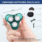 Mini Electric Razor for Men, Upgrade Mini Shaver, Pocket Size Portable Electric Shaver, USB Rechargeable, Waterproof, Easy to Use One-Button, Suitable for Home, Car, Travel, Gift for Men