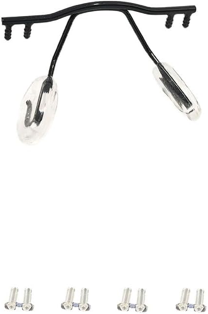 Glasses Nose Pads Arm Frameless Metal Eyeglasses Nose Bridge Glasses Parts Replacement Repair Kits(Black)