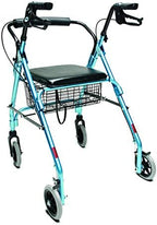 Lumex Walkabout Lite Rollator – Lightweight 14.5 lb. Rolling Walker with Seat for Seniors, Aqua