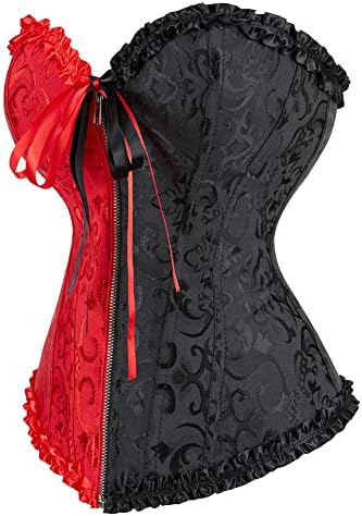 Lace Up Corsets for Women, Sexy Corset Lingerie for Women,Front Zipper Corset Top for Women