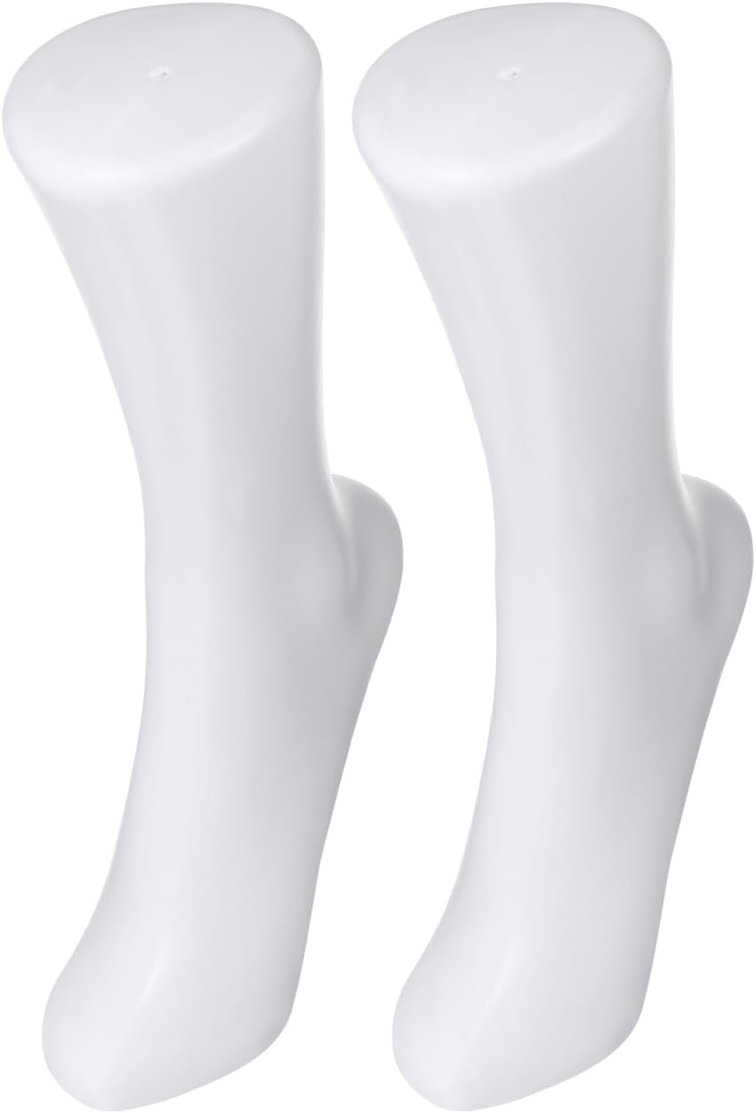 VOSAREA 2pcs Female Mannequin Feet Model Sock Display Stand for Jewelry Anklets Shoes and Stockings for Supermarket and Home Use