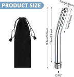 Metal Shower Cleaner Enema Douche System, Handheld Water Shower Nozzle Anal Rinse Vaginal Cleaning Kit Cleaner Attachment for Men Women, Silver