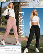 Neer 3 Pack Women's Cargo Sweatpants Joggers Pants Causal Gym Athletic Workout High Waist Bottom Y2k Fall Outfits with Pocket