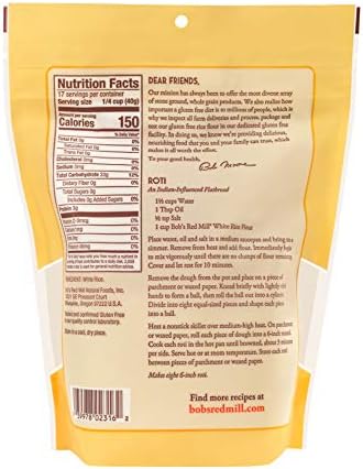 Bob's Red Mill White Rice Flour, 24oz (Pack of 4) - Non GMO, Vegan, Kosher