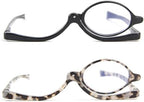 2 Pairs Makeup Reading Glasses for Women, Magnifying Flip Down Cosmetic Readers, Make Up Glasses with Spring Hinge
