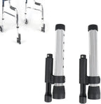 Rear Glide Walker Brakes Fit 1” Folding Walker Tube Replacement - Back Safety Wheel Stability Mobility Aid for Elderly Disabled, 1 Pair