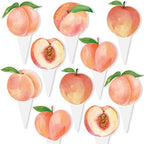 Peach Cupcake Toppers Birthday Party Decorations 48PCS Peach Cupcake Picks Sweet Peaches Fruits Cake Decor for One Sweet Summer Baby Shower Supplies