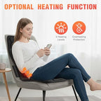 Back Massager for Chair, Massage Seat Cushion with Heat, Lumbar Traction, 8 Vibrating Motors Massager Chair Pad for Full Body Pain Relief, and Home Use