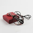 Half Moon Computer Readers Men Women Black Half Frame Reading Glasses Foldable Semi Rimless Presbyopic Glasses Bendable (Color : Red, Size : Diopter+1.5)