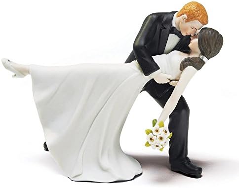 Weddingstar Romantic Dip Dancing Bride and Groom Couple Porcelain Figurine Cake Topper