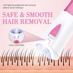 Skin Epilator, 2026 New Skin Hair Remover for Face, Glamorous Skin Epilator for Women, with 9 Tweezers and LED, Facial Hair Removal for Face, Lips, Arms, Underarms, Legs and Bikini