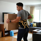 ORTONYX 3D Knitted Lumbosacral Support Back Brace with 4 Embedded Stays, Breathable and Elastic, Lower Back Pain Relief, Hook&Loop Closure with Hand Loop for Easy Use - M-L