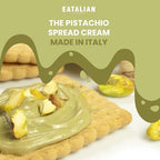 EATALIAN by AMZ BETTER Pistachio Cream, 17.63 oz/500 gr, Delicious Spreadable Cream with Sweet and Unique Taste, Perfect with Ice Creams, for Filling Cakes and Dubai Chocolate, Made in Italy