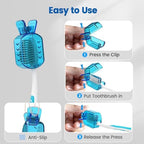 Frekare Toothbrush Covers Caps, Clip-On Toothbrush Protector for Household Travel, Brush Head Pod Case Fits Most Manual and Electric Toothbrushes, 6 Count (Transparent without Glitter)