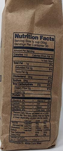 JT Pollard Fine White Cornmeal Bundle - 2 x 32 Oz Bags of J.T. Pollard White Corn Meal, Bundled with Recipe Sheet