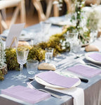 SietDESEO 50 Pieces 3-ply Light Purple Napkins Disposable 13 x 15.7 Inches Lavender Guest Bathroom Napkins Disposable Hand Towels for Bathroom Wedding Birthday Party Paper Dinner Napkin
