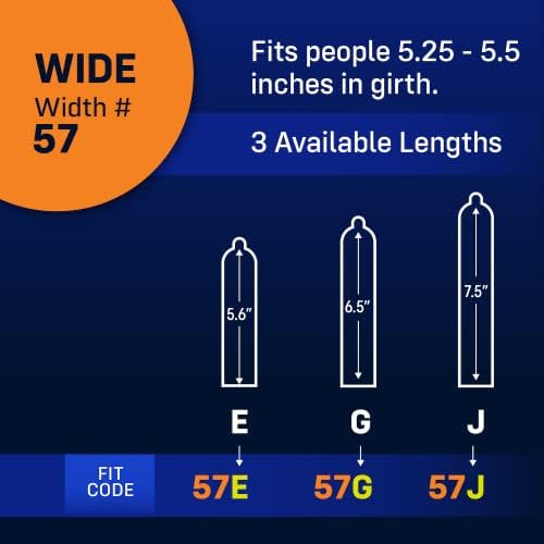 MyONE Custom Fit Large Sized Condoms | Tailored Width & Length | Max Pleasure | Triple Tested Softer Latex | Lubricated | Nontoxic, Vegan, Non-GMO | 64J: Super Wide (64), Length 7.5” (J)