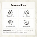 MONKSHUSHU Premium Vanilla Bean Allulose Syrup 18.7 Fl Oz - Liquid Sweetener for coffee and other drinks - Keto Diet, Vegan, Diabetes-Safe - Zero Calorie Sugar Substitute - Gluten Free, 0g Net Carbs
