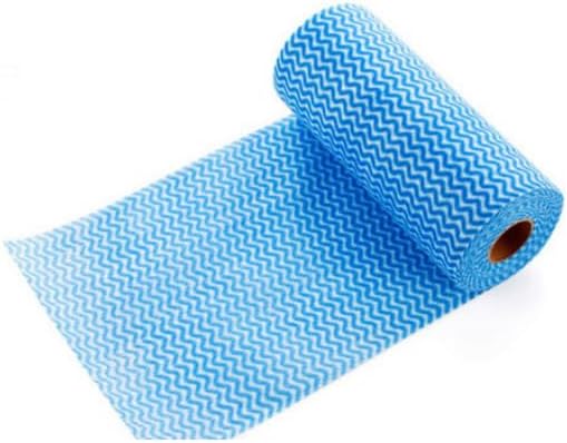 HOUSELY Kitchen Towel Roll Pack of 2 Kitchen Tissue Roll for Cleaning Reusable Kitchen Towel Roll Soft and Highly Absorbent Kitchen Cleaning Cloth NonWoven Multipurpose (80 Pulls Per Roll, 160 Sheets)