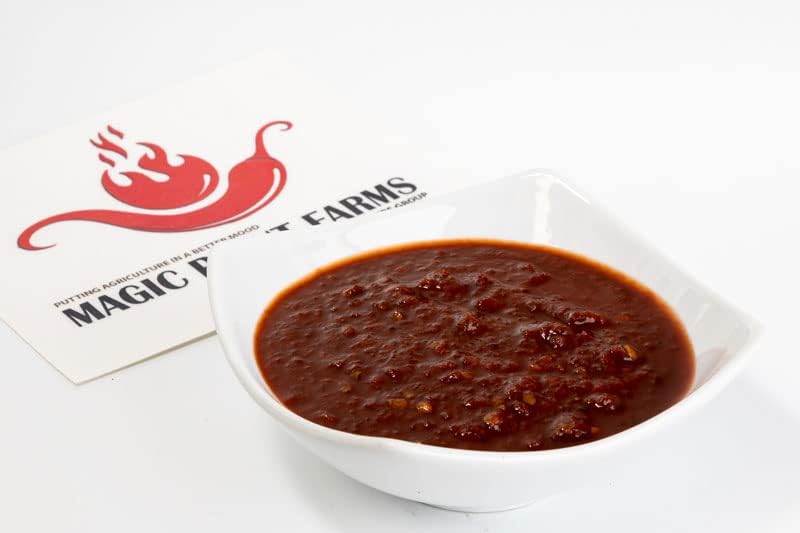 Red Habanero Chili Pepper Mash by Magic Plant – Versatile Hot Base with a Sweet, Aromatic Taste | Fresh Habanero Mash | For Hot Pepper Lovers | Turn up the Heat to any Dish | All Natural 128 oz/1 gal
