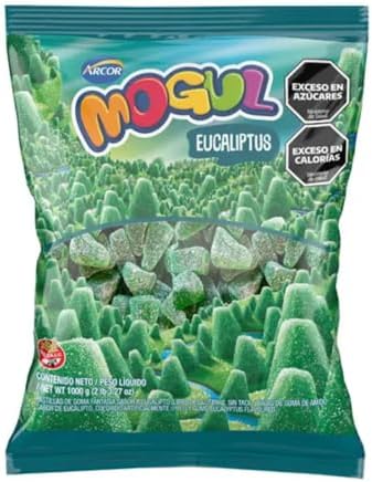 Mogul Classic Candies Gummies Eucalyptus Flavor Gluten-Free From Argentina, 1 kg / 2.2 lb bag