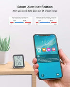 Govee Bluetooth Hygrometer Thermometer, Large LCD, Max/Min Records, 2-Year Data Storage - Black, 2 Pack