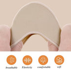 Sibba Toe Pouches Pads 2 Pcs Ballet Dance Pointe Pads Shoe Socks Knitted Fabric Toe Cap Cover Wrapped Protector Cushion Women Ball-of-Foot Cushions Anti-Slip Toe Half Socks Insoles