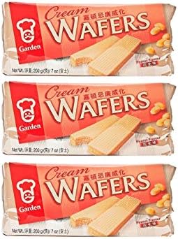 Garden Cream Wafers Peanut Flavor 200g, 3 Pack