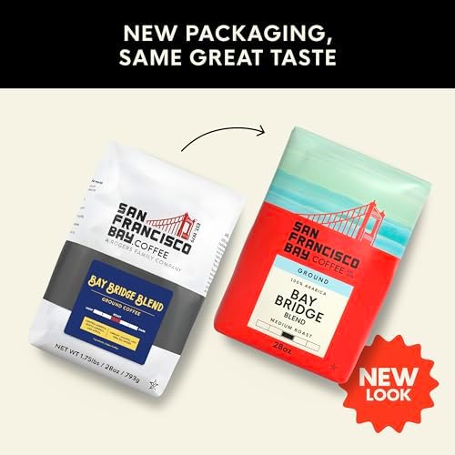San Francisco Bay Ground Coffee, Bay Bridge Blend (28 oz Bag), Medium Roast Coffee