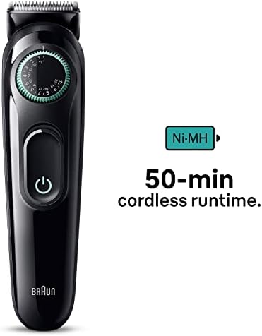 Braun All-In-One Style Kit Series 3 3450, 5-in-1 Trimmer for Men with Beard Trimmer, Ear & Nose Trimmer, Hair Clippers & More, Ultra-Sharp Blade, 40 Length Settings and Washable