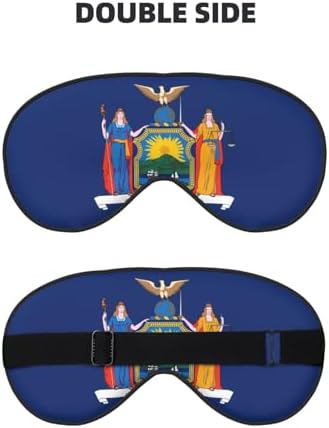 New York Flag Soft Eye Mask â€“ Comfortable Sleep Mask for Side Sleepers, Light Blocking, Relaxing Pressure-Free Eyemask, Black