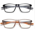 Reading Glasses Men 2 Pairs Sports Style Comfortable and Flexible Blue Light Blocking Readers for Men