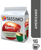 Tassimo Kenco Coffee Selection - Kenco Cappuccino/Kenco Decaf/Kenco Americano Grande XL/Kenco Americano Smooth/Kenco 100% Colombian - 5 Packs (72 Drinks)