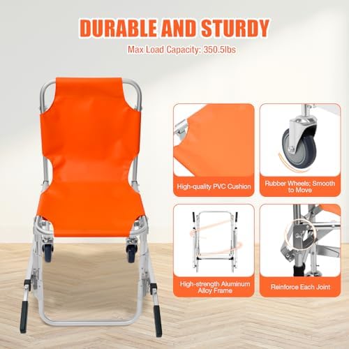 Emergency Stair Stretcher Chair, Portable Lift Stair Chair, for Transferring Patients Or People with Limited Mobility Up and Down Stairs