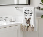 InnoBeta Funny Donkey Gifts, Hand Kitchen Towel 2 Pack, 16 x 24 in Microfiber Dish Tea Towel, Hello Sweet Cheek