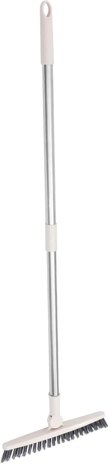 Didiseaon Handle Shower Cleaning Brush Rotating Stiff Bristles for Grout and Corner Cleaning Scrub Tool for Floors and Hard Reach Areas