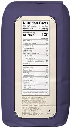 Bob's Red Mill Artisan Bread Flour, 5lb (Pack of 1) - Vegan, Kosher, Unbleached, Unbromated