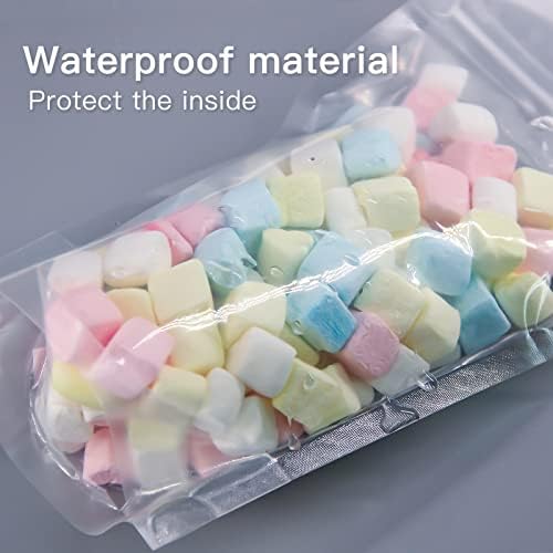 FireKylin 100 Pcs Resealable Bags,6.3" x 9.4"Clear Stand Up Food Bags,Zipper Food Storage Bags for Packaging Products