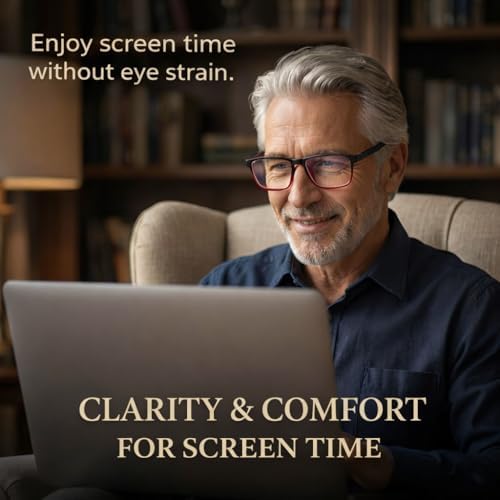 3 Pack Reading Glasses for Men, Blue Light Blocking Computer Readers (1.0-4.0)