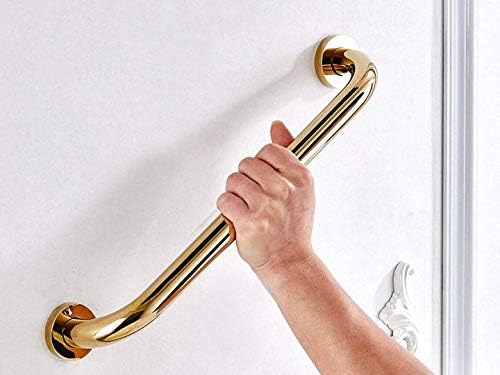 18-Inch Grab Bar for Hotel/Motel/Home Shower Safety, Polished Gold, Heavy-Duty Construction Armrest, Bathroom Bathtub Handrail