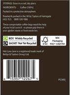 Taylors of Harrogate Hot Lava Java Coffee Bags (10 Enveloped Bags Per Pack x 3 Packs = 30 Coffee Bags)