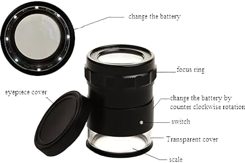 10X LED Lighted Pocket Optical Comparator Set